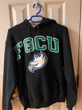 FGCU champion Hoodie with Green Lettering and Eagle Logo